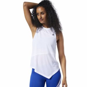 Reebok Workout Ready Supremium Muskelshirt Damen - Weiß - DE 469-CRX